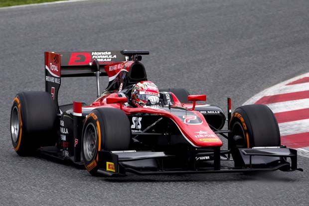 Nobuharu Matsushita (Tim ART GP) pada tes pramusim F2 2017 di Sirkuit Catalunya Barcelona. (Foto-Motorsport)