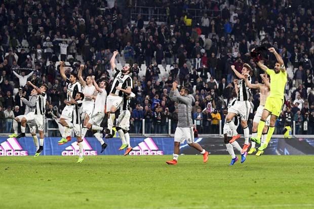 Para pemain Juventus merayakan kemenangan atas AC Milan di Liga Italia beberapa waktu lalu. (Foto-Juventus)