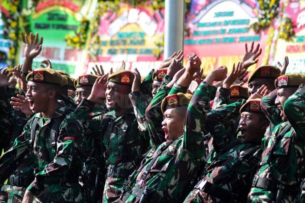 Para prajurit Kodam Diponegoro. Foto/KORAN SINDO/Ahmad Antoni