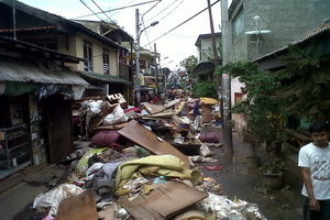 Pasca banjir, Kota Bambu Utara dipenuhi sampah