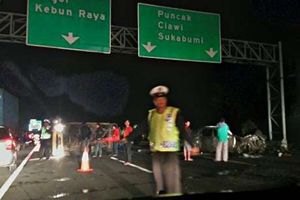 Kecelakaan beruntun terjadi di Tol Bogor
