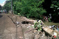 Tanggul jebol, ratusan rumah di Cilodong terendam