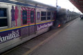 KRL Commuter Line terbakar di Stasiun Depok