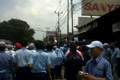 Ribuan buruh demo, Jalan Raya Bogor lumpuh
