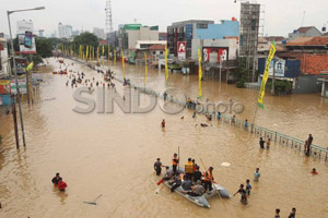 Banjir, ini lokasi jalan berlubang di Jakarta