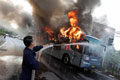 Transjakarta terbakar di Hayam Wuruk milik Damri