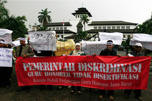 Ribuan guru honorer akan demo di Istana Kepresidenan