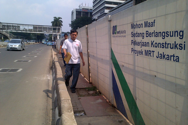 Pengerjaan Guide Wall MRT Bergeser ke Arah Thamrin