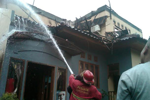 Rumah Milik Mantan Perwira Polisi di Bogor Terbakar