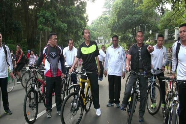 Jokowi Gowes Sepeda, Car Free Day Bogor Heboh