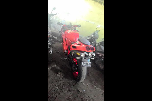 Motor Ducati Penabrak Polisi Diduga Motor Bodong