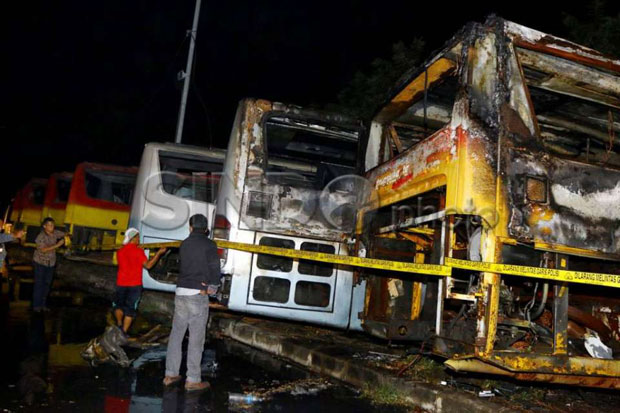 Pul Terbakar, Bus Transjakarta Beroperasi Normal
