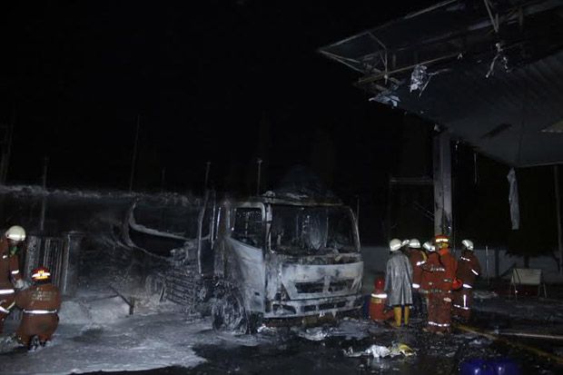 Ini Kronologi Kebakaran Pom Bensin Dekat RS Haji