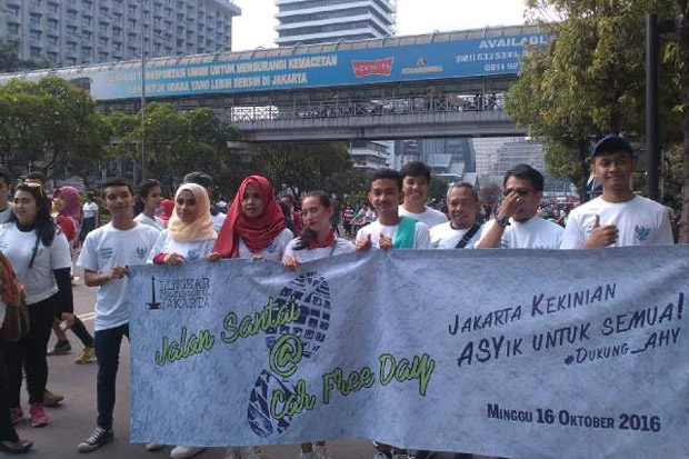 Dukung Agus Yudhoyono, LPJ Gelar Sosialisasi di Car Free Day