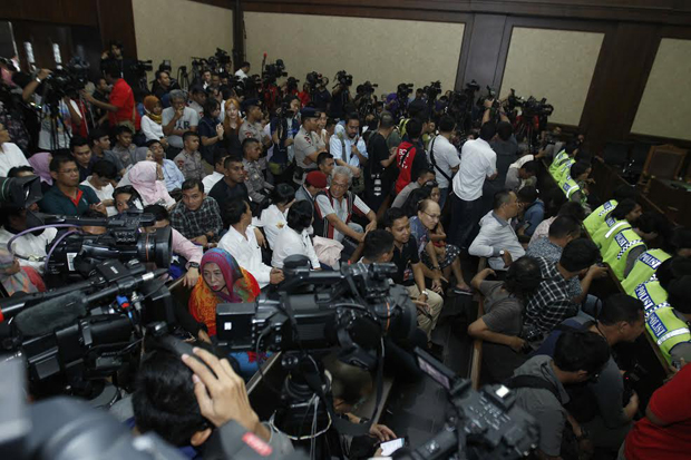 Jelang Vonis Jessica, PN Jakarta Pusat Dijaga Berlapis