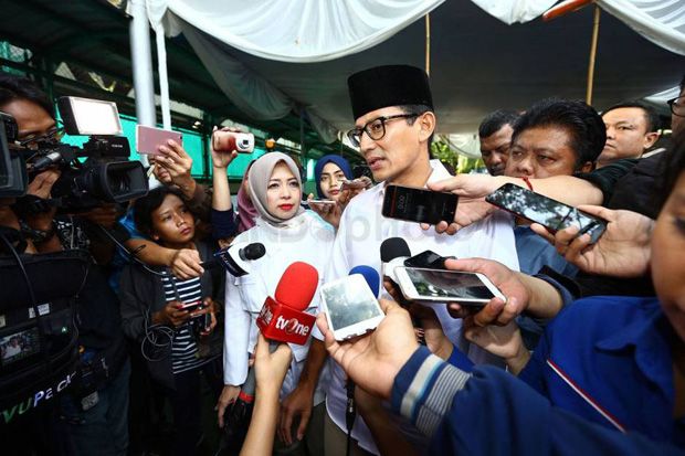 Akui Kekalahan, Sandiaga Uno Puji Sikap Ksatria Agus Yudhoyono