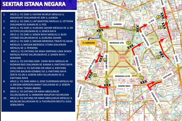 Pengalihan Arus Lalu Lintas di Jakarta Saat Aksi 55