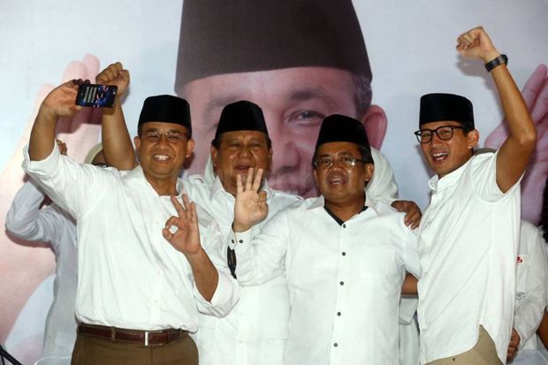 Sindir Ahok, Prabowo Ingatkan Anies-Sandi Tak Lupakan Pengusung