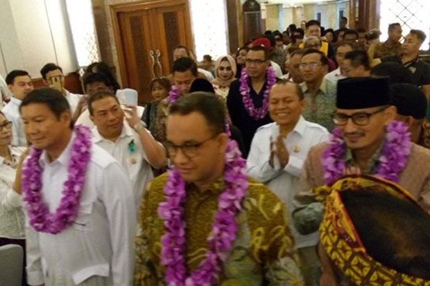 Anies-Sandi Hadiri Syukuran Kemenangan Jakarta Bersama Lintas Agama