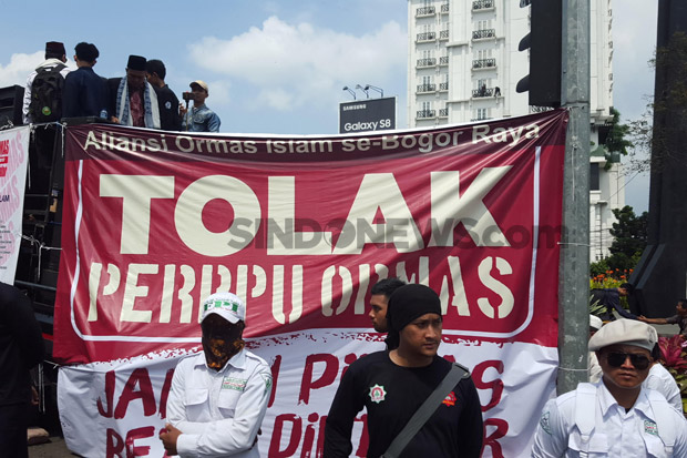 Ratusan Anggota Ormas di Bogor Demo Tolak Perppu Pembubaran Ormas