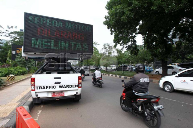 DKI: Pembatasan Sepeda Motor Diperpanjang hingga Bundaran Senayan