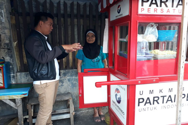 DPP Perindo Pantau Pelaku UMKM Penerima Gerobak di Bogor