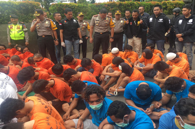 Dua Pekan Razia, Polres Jakarta Barat Amankan 647 Preman Jalanan