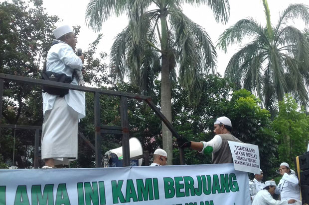 Protes Disebut Ormas Islam Radikal, FPI Geruduk Kantor Kemenag Bogor