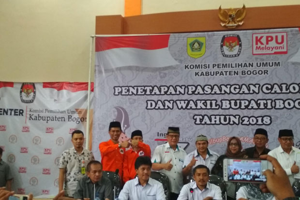KPU Bogor Tetapkan 5 Pasangan Calon Bupati dan Wakil Bupati