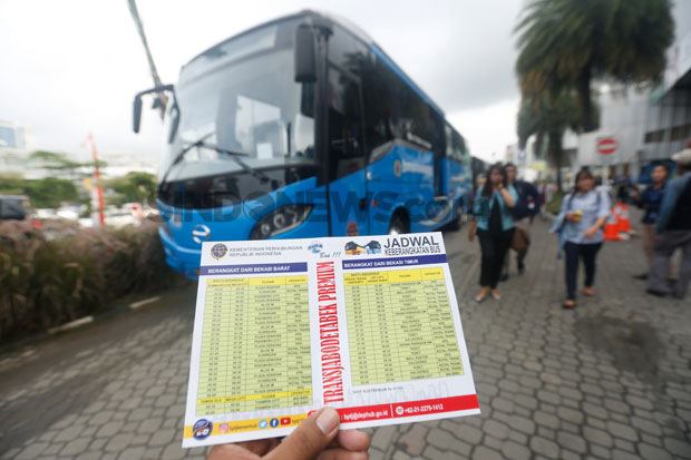 Bus Transjabodetabek Dikawal Voorijder, Bekasi-Jakarta Hanya 1,5 Jam