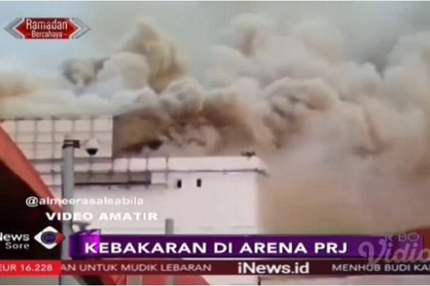 Gedung di Area Jakarta Fair Kemayoran Terbakar