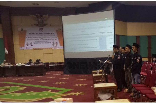 Tiga Saksi Paslon Cabup Tolak Teken Hasil Pleno KPU Kabupaten Bogor