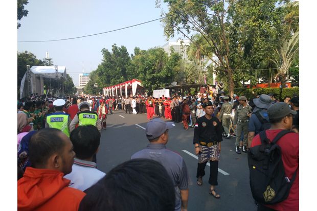 Ada Jakarnaval 2018, Jalan Medan Merdeka Selatan Macet