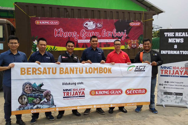 MNC Trijaya Bersama Khong Guan Kirim Bantuan untuk Korban Gempa Lombok