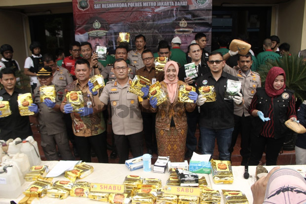 Puluhan Kilogram Narkoba Dimusnahkan Polres Jakarta Barat