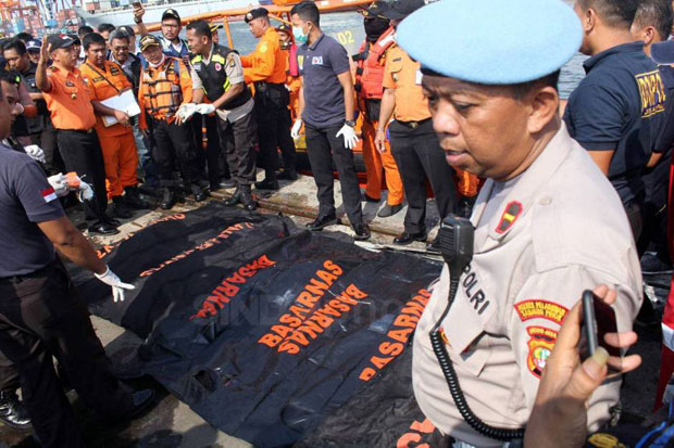 RS Polri Sudah Terima 163 Kantung Jenazah Penumpang Pesawat Lion Air