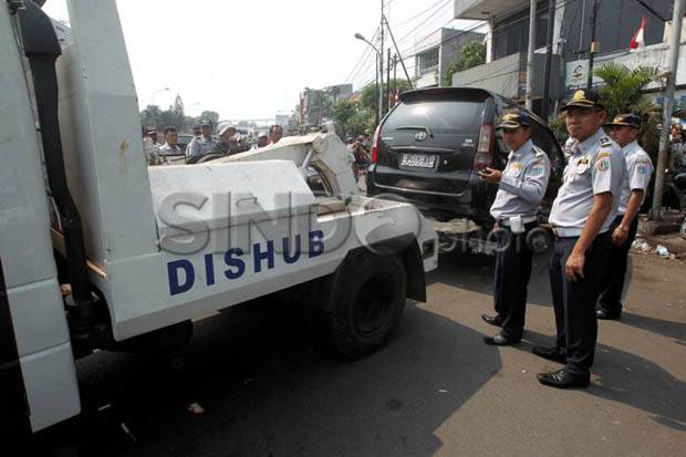 Puluhan Kendaraan Terjaring Razia Dishub di Jakarta Selatan