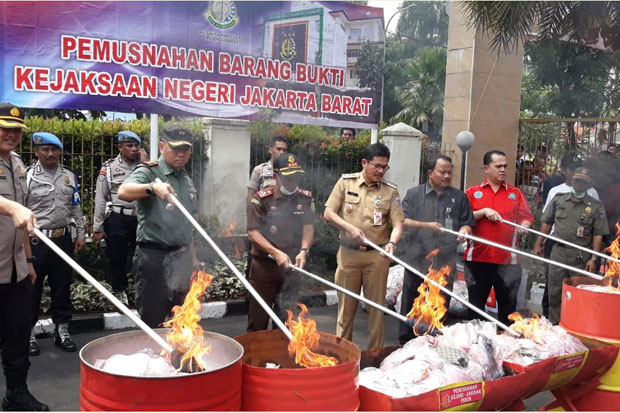 Kejari Jakarta Barat Musnahkan Tujuh Kilogram Narkoba