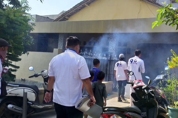 Rawan DBD, Caleg Perindo Fogging Ratusan Rumah di Bojonggede Bogor