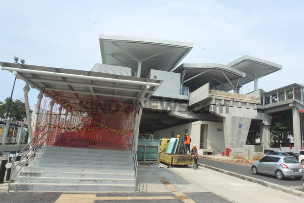 Jelang Operasional Perdana, LRT Percepat Finishing Stasiun