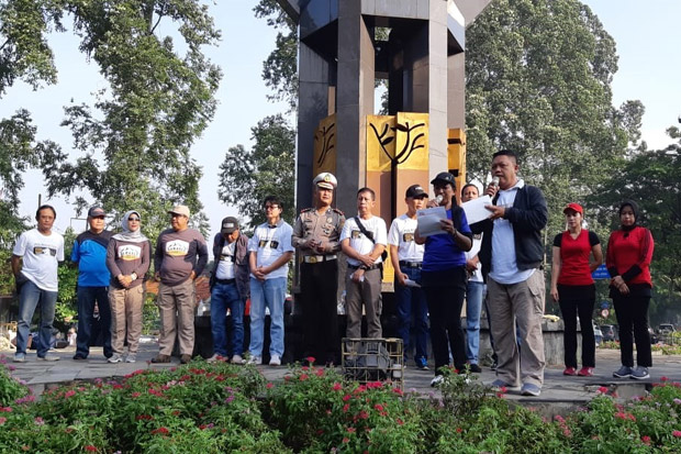 Wartawan Tangerang dan Polisi Deklarasi Pemilu Damai dan Anti Hoaks