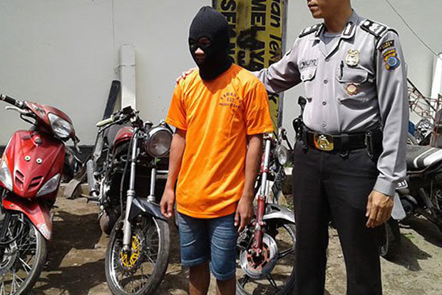 Curi Sepeda Motor di Gambir, Indra Lesmana Digelandang ke Polisi