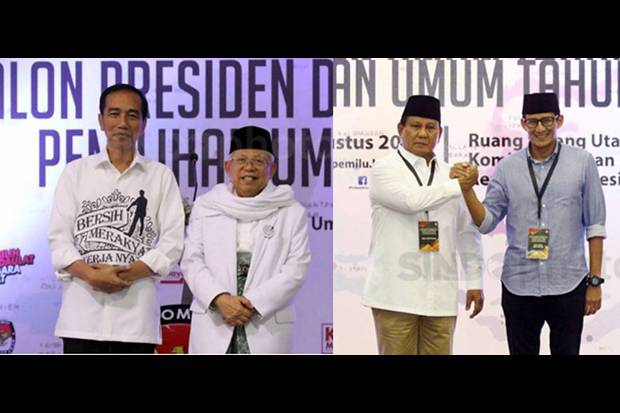 Quick Count Konsepindo: Jokowi-Maruf 53,9%, Prabowo-Sandi 46,1%