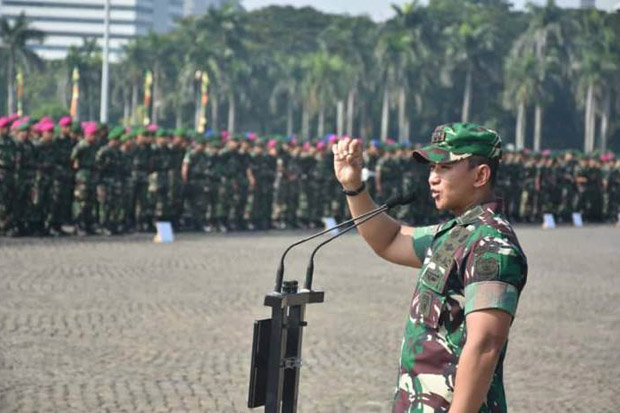 Gelar Apel di Monas, TNI Tidak Akan Dipersenjatai untuk Kawal Demo 22 Mei