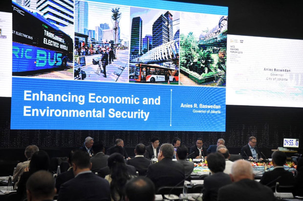Anies Pamer Kemajuan Transportasi Jakarta di World City Summit Kolombia