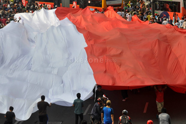 HUT RI-74, Bendera Raksasa Bakal Diarak dari Cibinong ke Balai Kota Bogor
