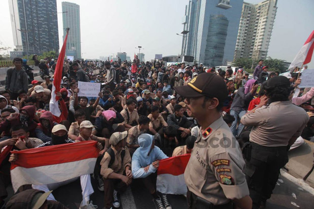 Hendak Demo ke Jakarta, Pelajar STM Bekasi dan Karawang Dihalau Polisi