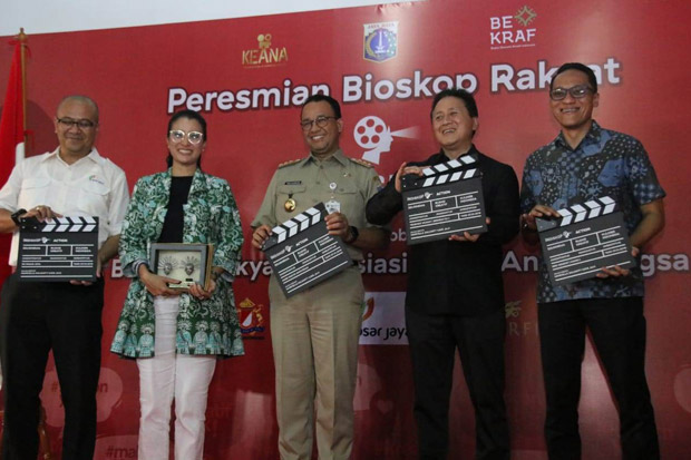 Anies Resmikan Bioskop Murah di Pasar Teluk Gong, HTM Cuma Rp18.000