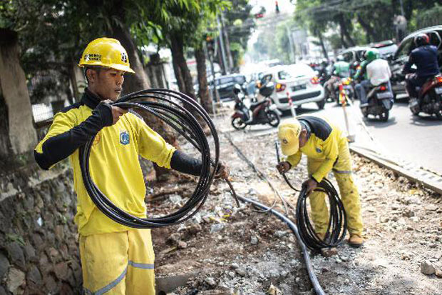 DKI Targetkan Penataan Kabel Utilitas Selesai Akhir Tahun 2019