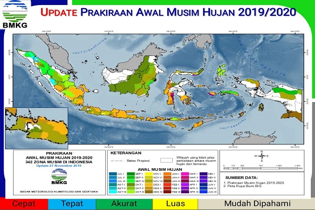 BMKG Prediksi Puncak Musim Hujan di Jakarta pada Februari 2020